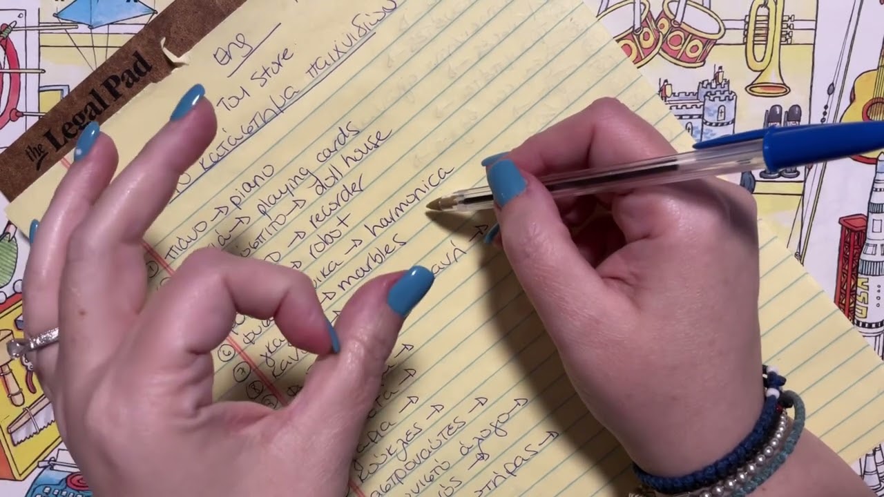 ASMR - Up close whispers - Learning Greek - The Toy Store