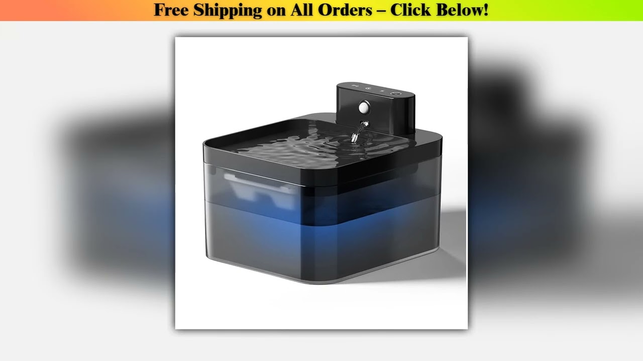 ROJECO Automatic Pet Water Fountain 2600mAh Wireless Cat Water Dispenser 2.2L Infrared Sensor