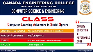 VTU ADE(18CS33) Analog & Digital Electronics  [Up down counter and Loadable counters] (M5 L8)