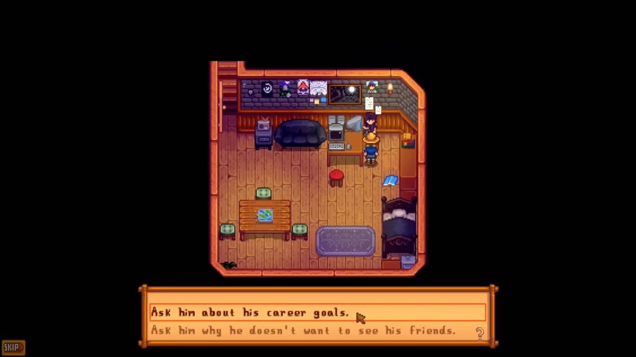 Stardew Valley Sebastian Two Hearts Event Youtube