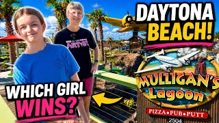 Which Girl Wins this Mini Golf ⛳️ Match? | Hannah Narrates! | Daytona Beach | Mulligan’s Lagoon