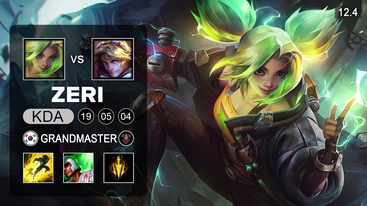 Zeri ADC vs Ezreal - KR Challenger - Season 12 Patch 12.4