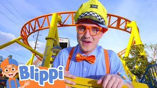 blippi explores adventure city vehicles educational kids