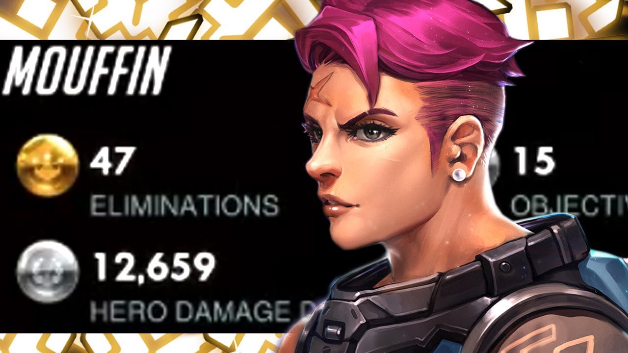 MOUFFIN INSANE ZARYA! 47 ELIMS! [ OVERWATCH SEASON 18 TOP 500 ]