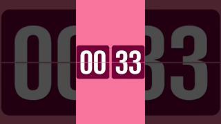 33 Seconds Countdown Timer Pink Theme 🌸 | Golden Timer #shorts