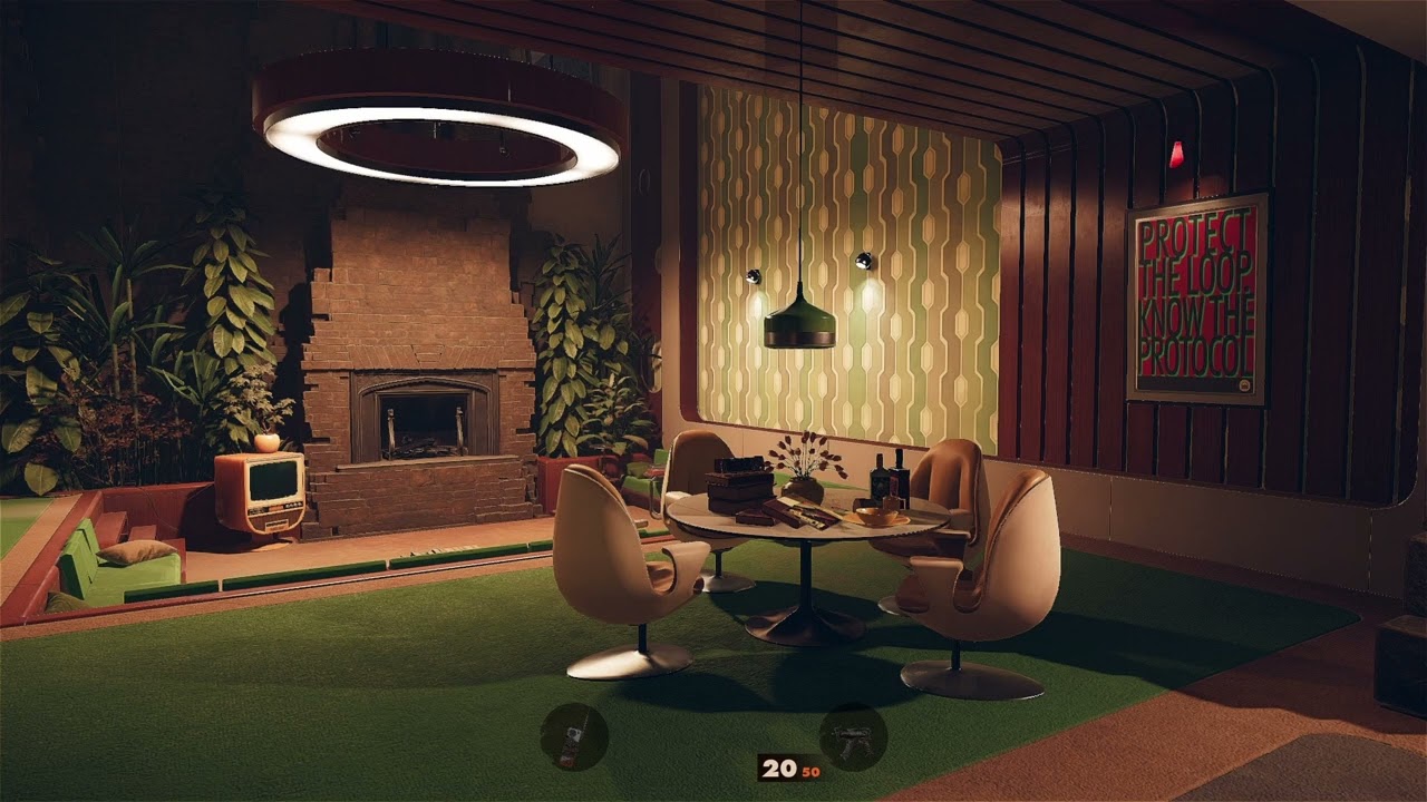 DEATHLOOP Ambiance: Julianna's Manor (white noise, ambient music, fireplace, soft jazz)