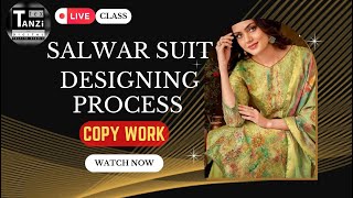 ADVANCE CLASS Of SALWAR SUITE DESIGNING SAME COPY PROCESS in Photoshop For Textile #Digitalprint screenshot 4