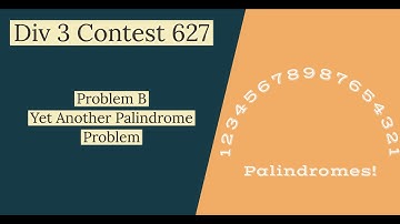 CodeForces Round 627 Div. 3 Problem B: Yet Another Palindrome Problem