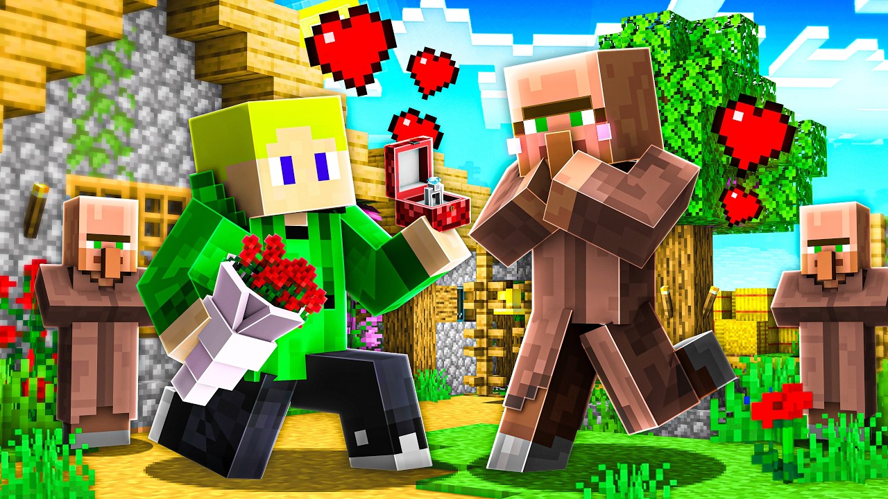 Minecraft, de ÖSSZE TUDUNK HÁZASODNI FALUSIAKKAL!!
