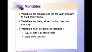 ITP3914 2.1-2.3 Variables, Data Types, Operators Part1