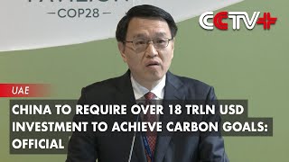 China to Require over 18 Trln USD Investment to Achieve Carbon Goals: Official