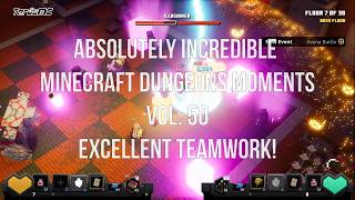 Absolutely Incredible Minecraft Dungeons Moments Vol. 50 Excellent Teamwork!