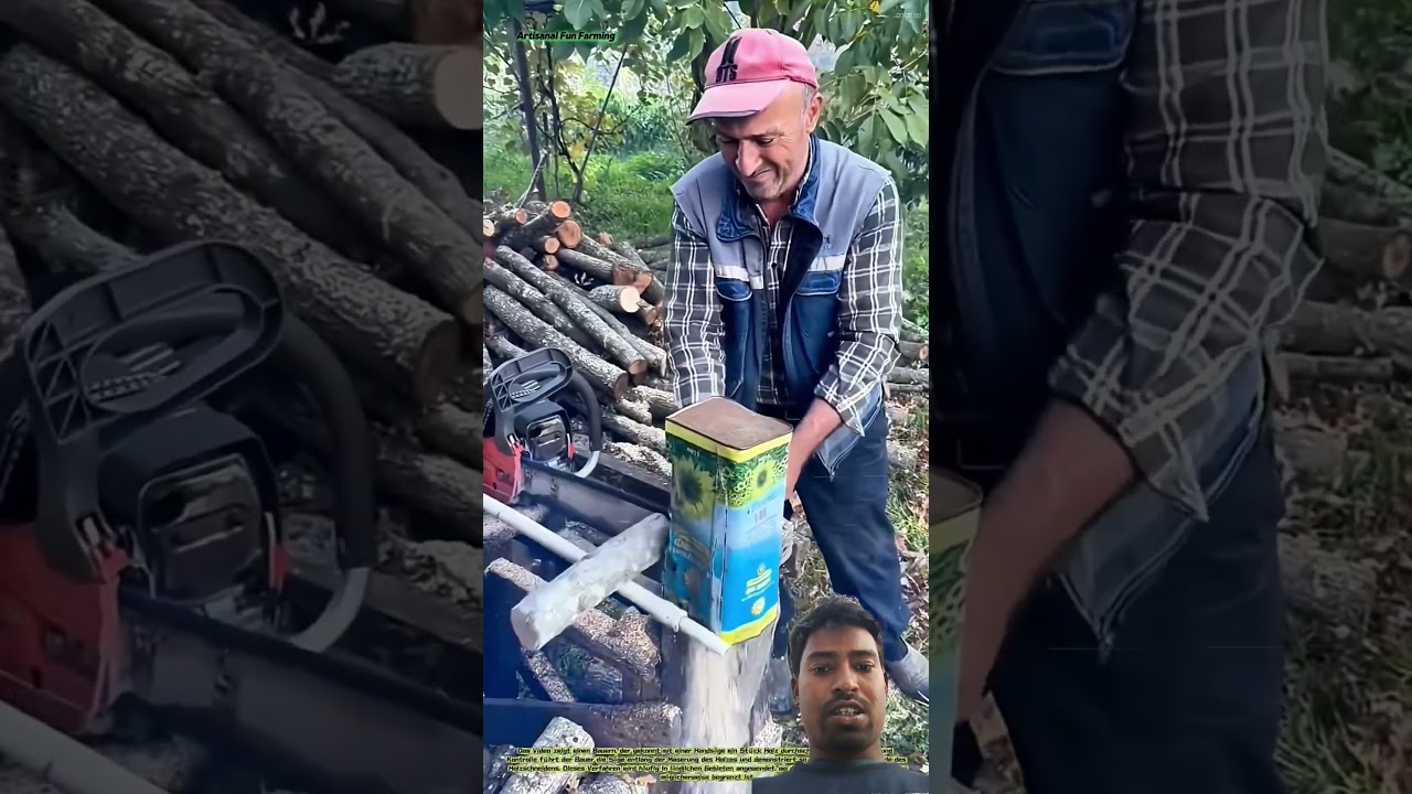 The art of wood cutting with a handsaw