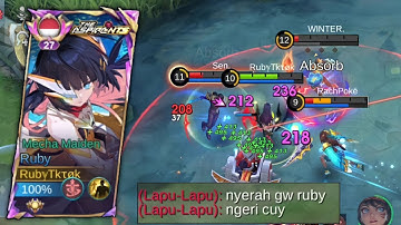 Gak Mati2 Ruby Vs Everybody! Kombinasi Build Terbaik Ruby | Mobile Legends