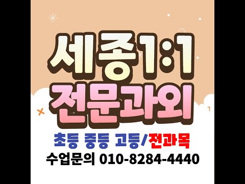 세종 나성동 중등 수학과외 한솔동 고등 영어과외 초등 국어과외 과학과외 자기주도학습