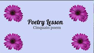 Poetry Lesson:  Cinquain