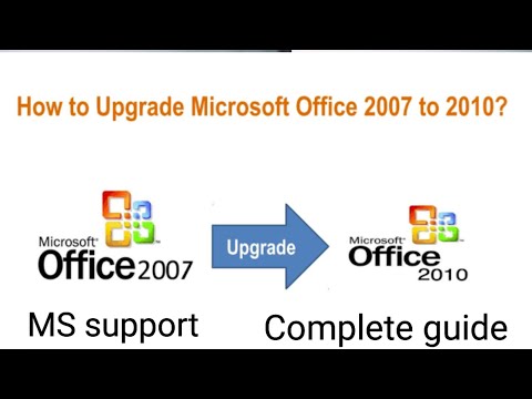 How to upgrade your office 2007 to 2010?