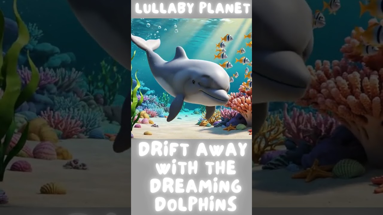 Cute Baby Dolphin Lullaby 🐬 Soothing Sleep Music & Water Animation