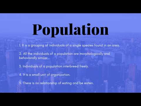What Are The Major Differences Between Population and Community?