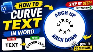 How To Curve Text In Microsoft Word Full Guide | Make Circular & Curved Text Easily