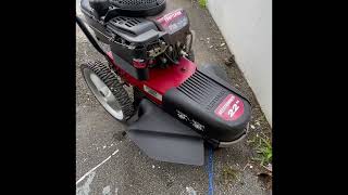 Adjusting trimmer line height on a Craftman walk-behind Weedtrimmer 22 inch