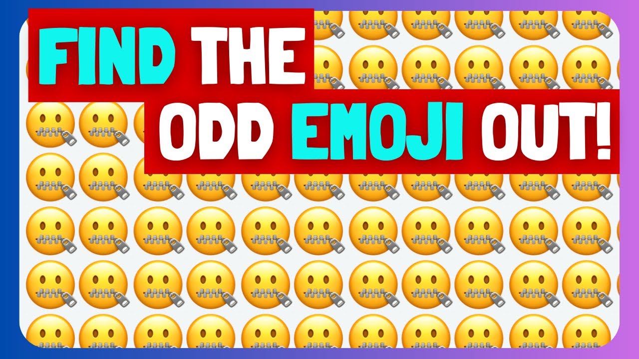 FIND The ODD Emoji Out! 🤔 Emoji Puzzle Challenge For Experts YouTube
