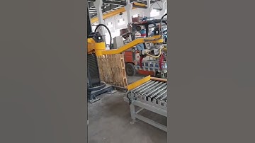 Robotic palletizer and  packing machine at work #palletizer