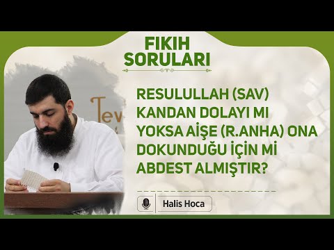 Resulullah (sav) kandan dolayı mı yoksa Aişe (ra) ona dokunduğu için mi abdest almıştır? Halis Hoca