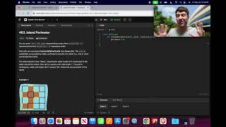 Software Engineer Fails Easy Leetcode: 463 Island Perimeter | 🔴LIVE Struggling