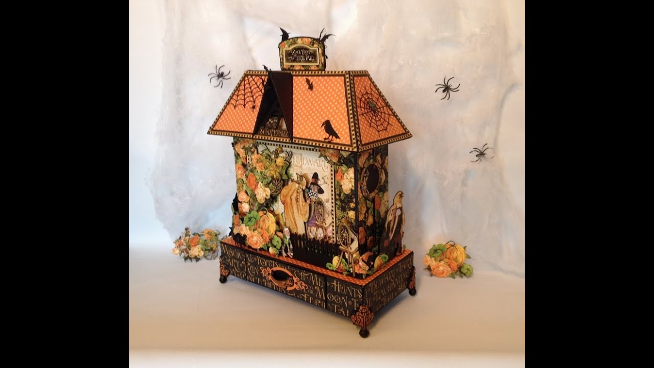 flappi G45 An Eerie tale mini album and house stand tutorial finish part
