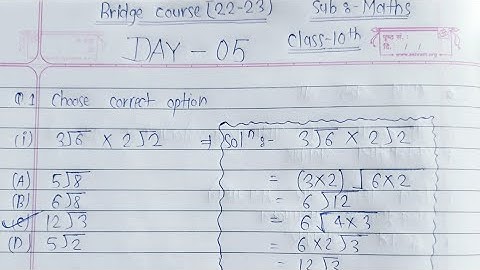 Bridge Course Math Day 5 class 10th | Setu Abhyas Class 10th Math Day 5 | 2022-23