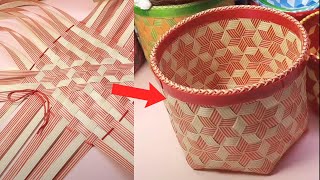 Weaving a Gorgeous Basket with Plastic Rattan #diy #handmade #craft