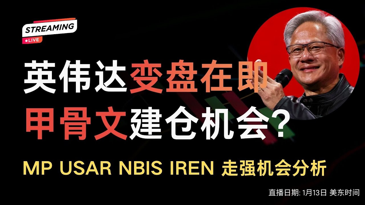 英伟达变盘临界点，ORCL AMD INTC三个机会，哪个更适合建仓？稀土走强何时加仓？美股直播