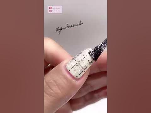 Chanel inspired nails. Pink tweed nail art.