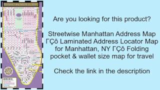 Streetwise Manhattan Address Map – Laminated Address Locator Map for Manhattan, NY – Foldin