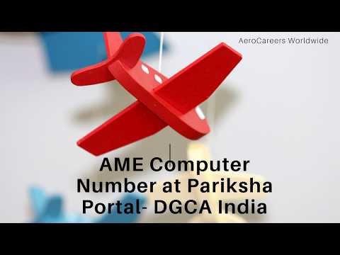 AME Computer Number at Pariksha Portal of DGCA India