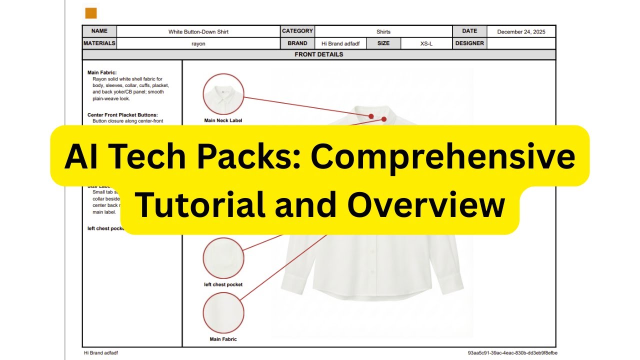 How to make a techpack with AI Tech Packs + Complete Tour of Software ...