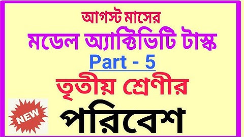 Class-3 Amader Paribas(আমাদের পরিবেশ) Model Activity Task Part-5 || August 21|| Fully Solved ‎
