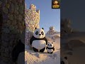 Panda and his little one build Castle in the Desert #bedtimestories #shorts