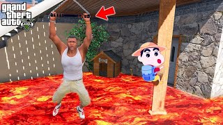 GTA 5 : Shinchan & Franklin Escape From VOLCANO LAVA TSUNAMI😱| Gta 5 tamil | Gta 5 mods