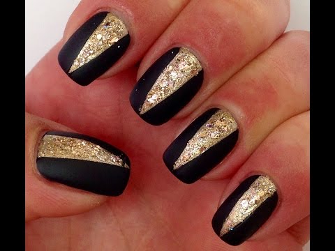 20 inspirations de Nail Art noir et doré