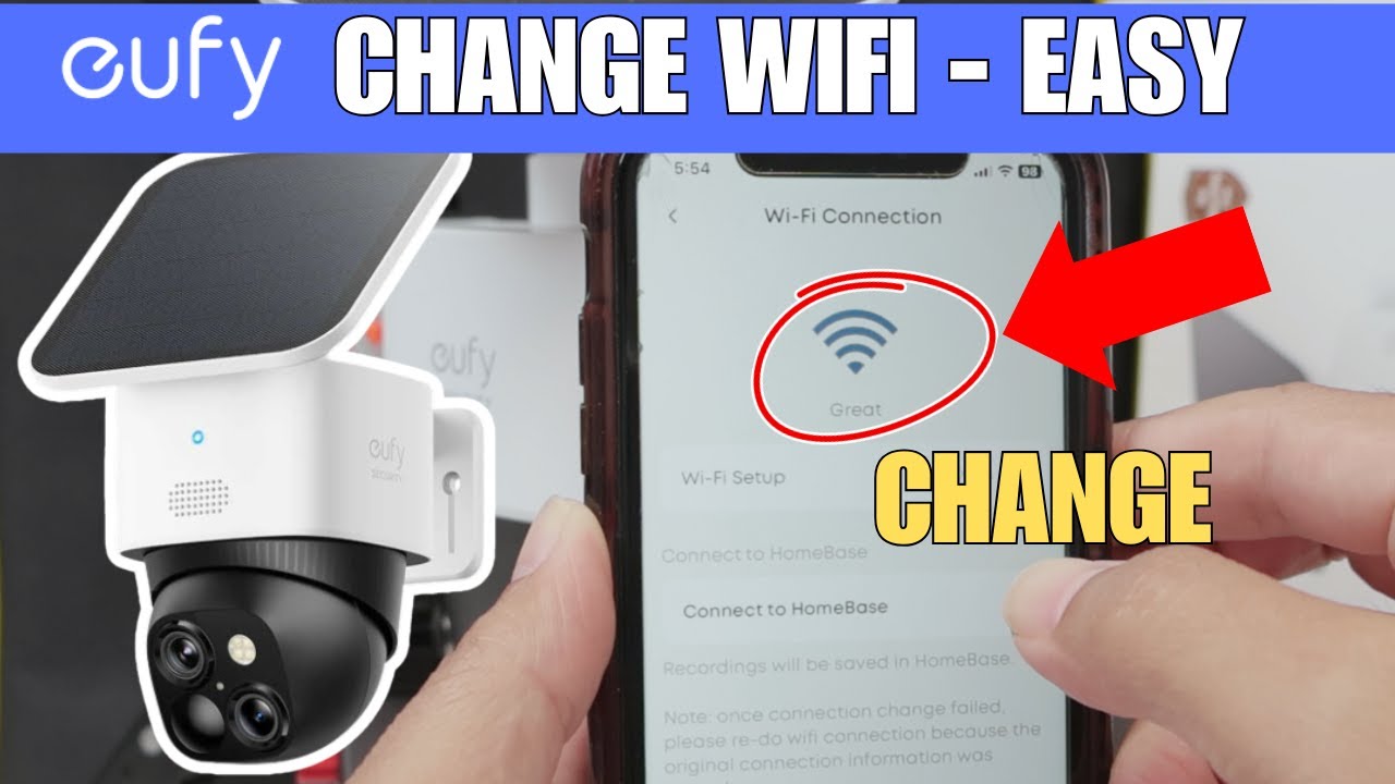 eufy security app wifi settings reconfigure