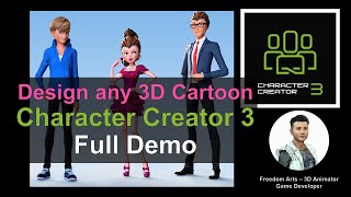 How to create cartoon 3D avatar - Character Creator 3 Full Demo (No voice, silent) screenshot 2