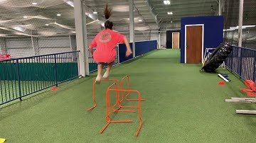 Zig Zag Hurdle Hop Into 10yrd Sprint