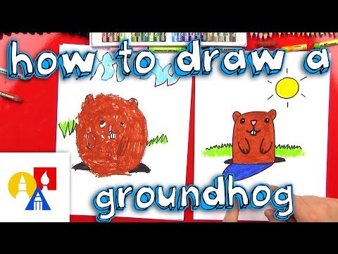 How To Draw A Cartoon Groundhog