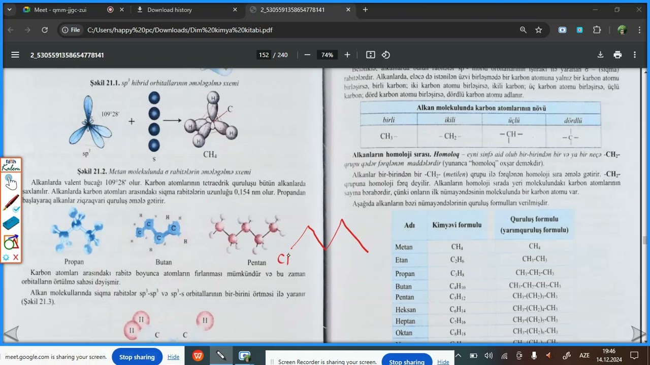 Alkanlar (parafinlər).Mövzu izahı-1