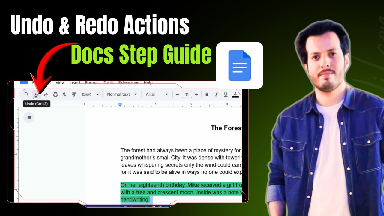 How To Undo and Redo Actions in Google Docs Step by Step - YouTube