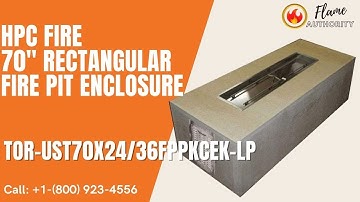 HPC Fire 70" Rectangular Fire Pit Enclosure - TOR-UST70X24/36FPPKCEK-LP