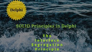 Interface Segregation Principle(SOLID) | SOLID design Principle | Design Principle in Delphi