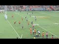 Fiji Batis attacking the PNG Kumuls defense in the Pacific Bowl Championships in Port Moresby 